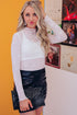Star Embellished Sheer Mesh Long Sleeve Top